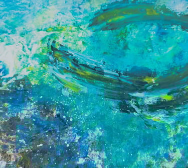 The Ocean is the Planet's Support System, 40 x 40 cm, acrylic on canvas, £130