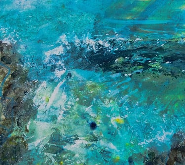 The Ocean is Humanity's Greatest Ally, 40 x 40 cm, acrylic on canvas, £130