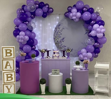 Aluguel de decoração infantil Lavanda na Freguesia do Ó com mesa decorada temática para festa