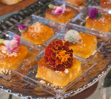 Mini flan crocante y gourmet.