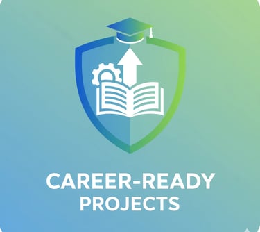 Project development icon showing documents and progress charts