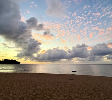 haena beach park best sunset in kauai
