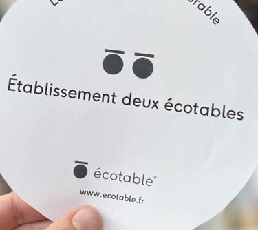 Label deux écotable qui correspond au deuxième niveau du label privé