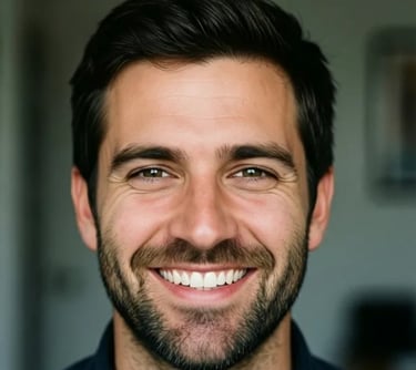 face of a man smiling