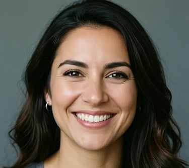 face of a woman smiling