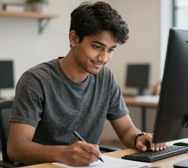 woman in black blazer with brown hair