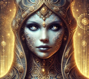 A highly detailed and mystical character portrait of Xoto,
