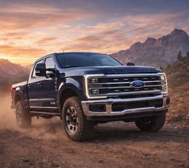 Ford mantém motores V8 em cenário de futuro elétrico com caminhonete off-road em estrada de terra