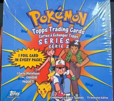 Display Topps Pokémon series 2 canadienne dessus