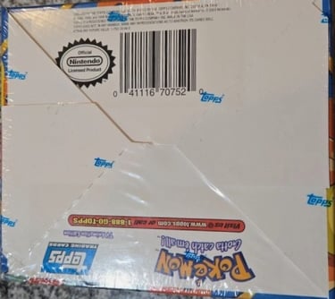 Display Topps Pokémon series 2 US dessous