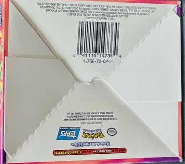 Display Topps Pokémon The Movie 2000 dessous