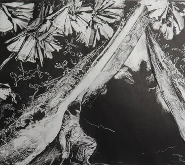 Monotype collage: Tentoretto