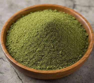 “Pure neem leaf powder front view – natural herbal product for export”