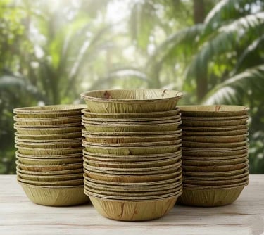 “Bulk of sal leaf bowls for export-ready wholesale shipments”