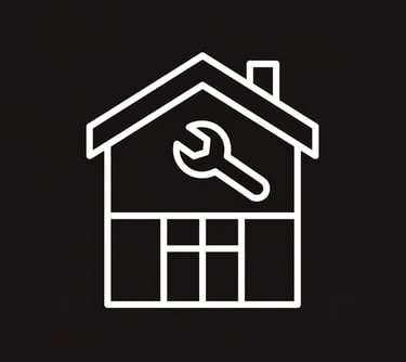 a wrench laying in front of a house