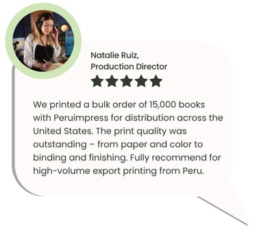 High-quality bulk book printing in Peru – 15,000 copies exported to USA
