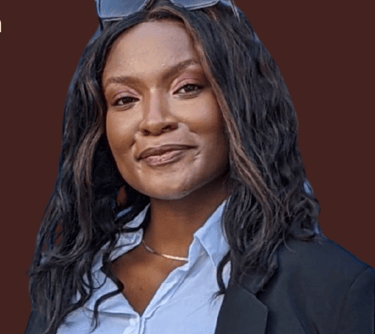 a woman with sunglasses and sunglasses on a brown background