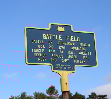 battle of johnstown marker johnstown ny