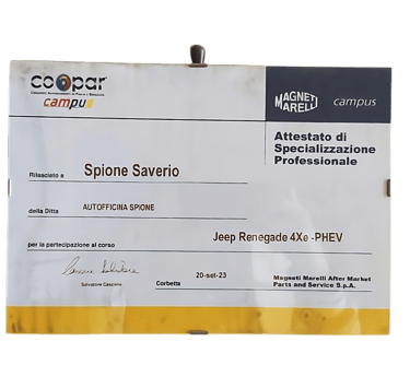 attestato partecipazione corso jeep renegade
