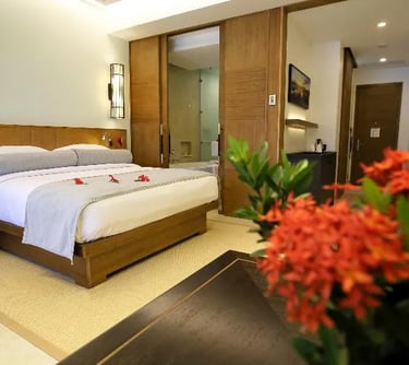 The hotel impresses with spacious, clean rooms, excellent facilities, and  prime beachfront location