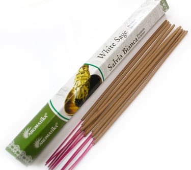 a bunch of sticks with a sticker of incense sticks