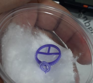 Vista Superior Impresión 3D Anillo de Compromiso Marquesa Halo