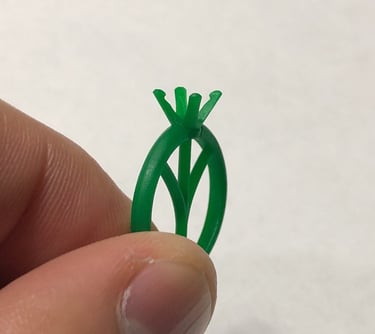 Vista Isometrica 2 Impresion 3D Anillo de Compromiso Solitario