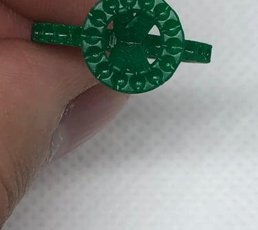 Vista Superior Impresión 3D Anillo de Compromiso Halo - 2