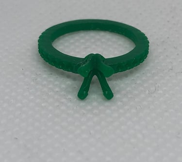 Vista Superior 2 Impresión 3D Anillo de Compromiso con Laterales