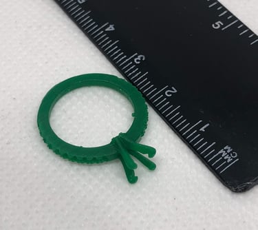 Vista Superior Impresión 3D Anillo de Compromiso con Laterales