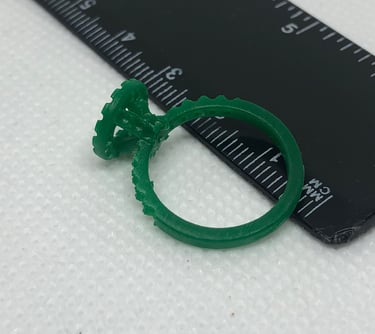 Vista Superior Impresión 3D Anillo de Compromiso Halo - 3