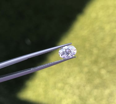 Moissanita 1 quilate vista superior