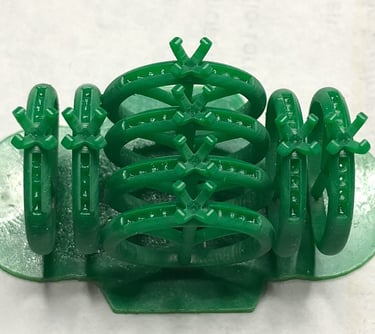 Impresión 3D del lote de Anillo de Compromiso Oro Blanco 14k con Diamantes Laterales