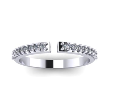 Render Vista Superior Churumbela Oro Blanco y Diamantes