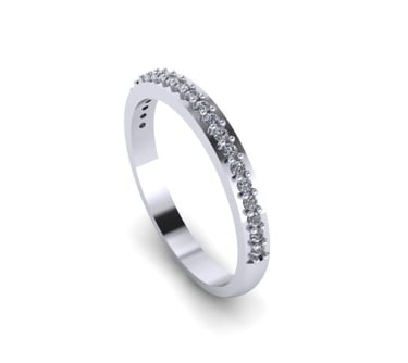 Render Vista Isometrica Churumbela 2 Oro Blanco y Diamantes