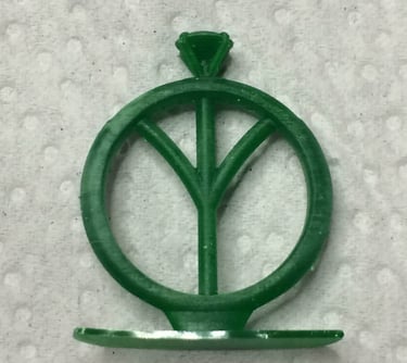 Impresión 3D Dibujo Sketch de Anillo de Compromiso Oro Blanco 14k con Diamantes Laterales