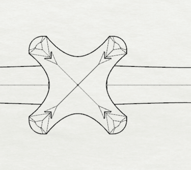 Vista Superior Dibujo Sketch Anillo de Compromiso Solitario