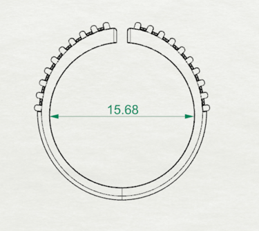 Vista Frontal Churumbela con Diamantes