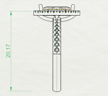 Vista Lateral Sketch Acotado Anillo de Compromiso Marquesa Halo