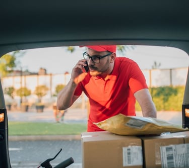 Package delivery driver using rental car for gig work in Tucson Arizona