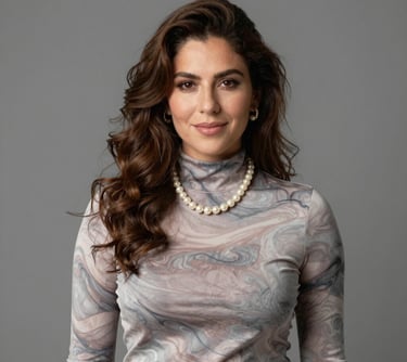 woman in black blazer with brown hair