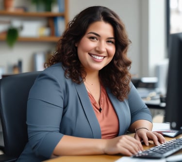 woman smiling wearing denim jacket