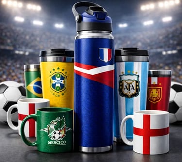 termos sublimaasos y termos sublimados con diseños del mundial de fútbol – Promocionales Koma