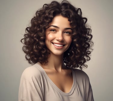 woman in black blazer with brown hair