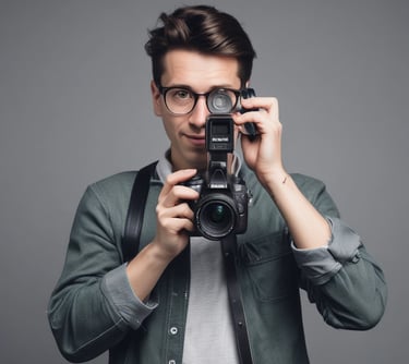 A sleek, minimalist black and gold contact icon glowing softly against a dark background.