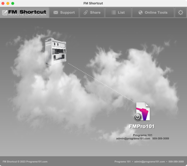 FM Shortcut FileMaker Launcher home screen
