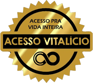 Selo de acesso vitalício.