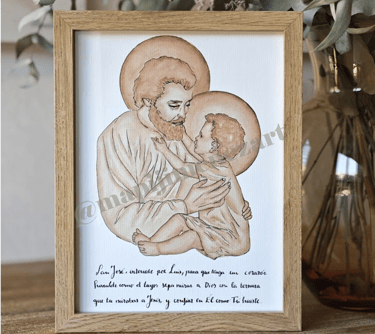 lámina bautizo dia del padre personalizable