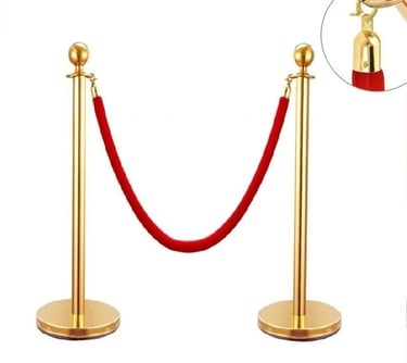 Rope Stanchion with Velvet Rope
