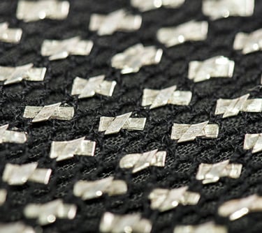 Tally fabric detail, egyptian fabric close up